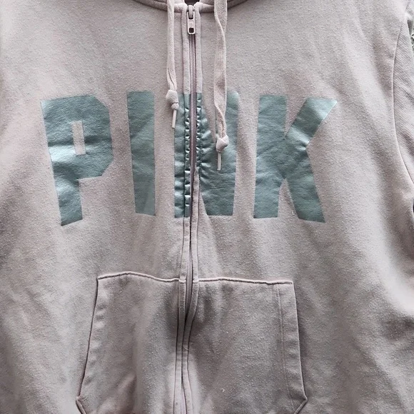 🔴 3 for $12 Pink Victoria Secret Zip Up Hoodie - Picture 1 of 4